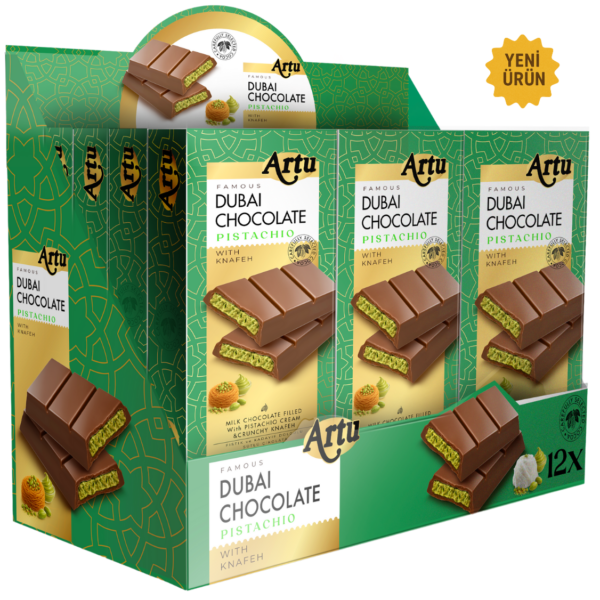 100 g Fıstık ve Kadayıf Dolgulu Sütlü Çikolata
