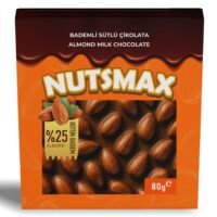 80g Nutsmax Bademli Sütlü Çikolata