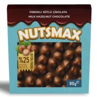 80g Nutsmax Fındıklı Sütlü Çikolata