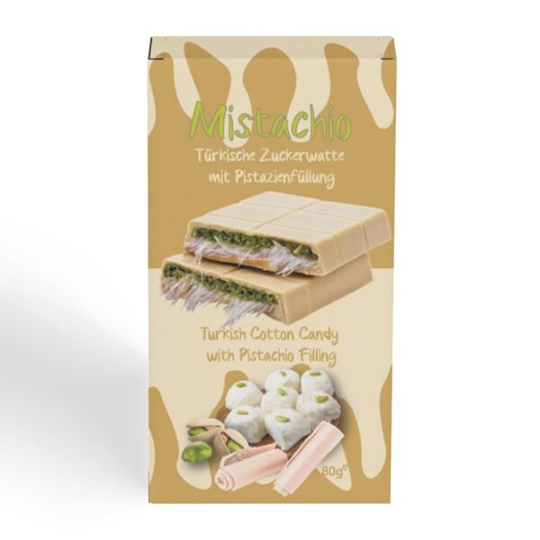 Mistachio Antep Fıstıklı Pişmaniye Dolgulu Beyaz Çikolata 80g